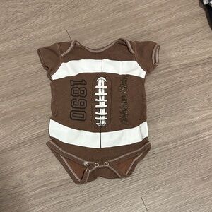 Brown Football Theme Kids Bodysuit